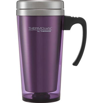 420ml Purple Soft Touch Lock Lid Travel Mug