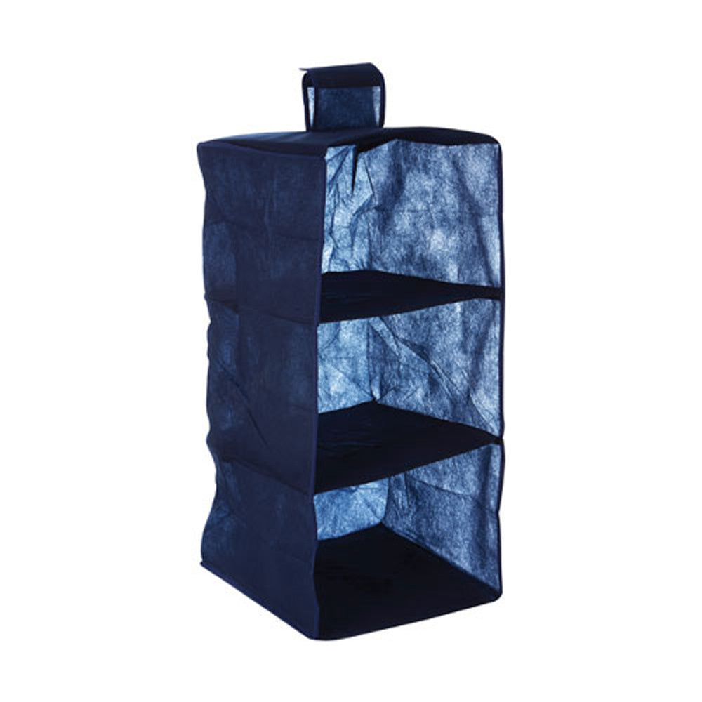 3 Section Blue Hanging Organiser