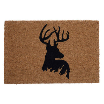 Coir Welcome Doormat Brown Stag Deer 40x60cm