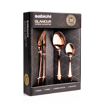 16Pcs Copper Stainless Steel Cutlery Set