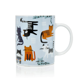 250ml Porcelain Cats Themed Mug
