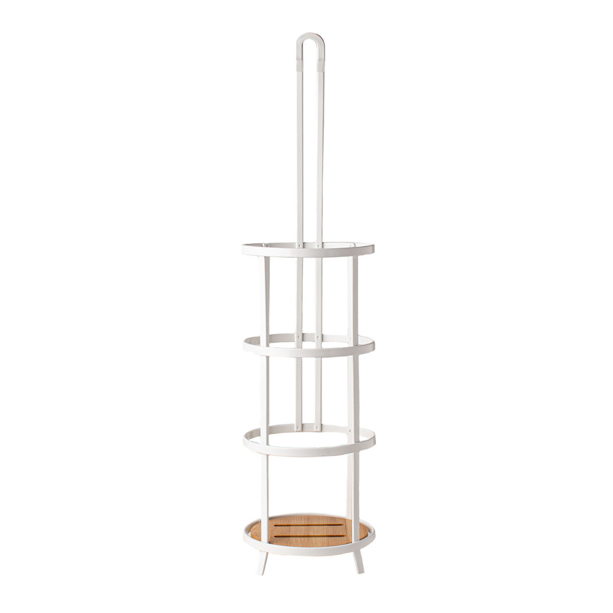 Sabichi White Bamboo Toilet Roll Holder