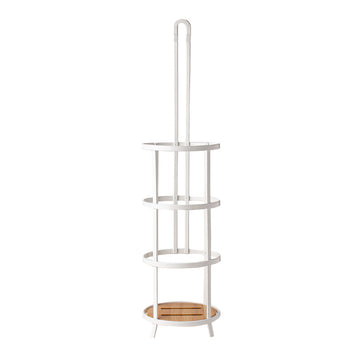 Sabichi White Bamboo Toilet Roll Holder