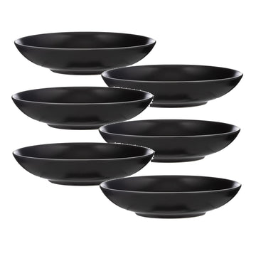 800ml 6Pcs Ceramic Black Pasta Bowl