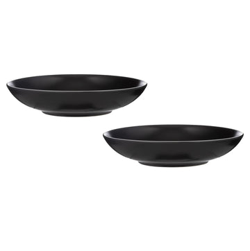 2Pcs 800ml Classic Black Ceramic Pasta Bowl