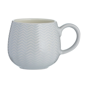 Mason Cash 350ml Embossed Chevron Grey Mug