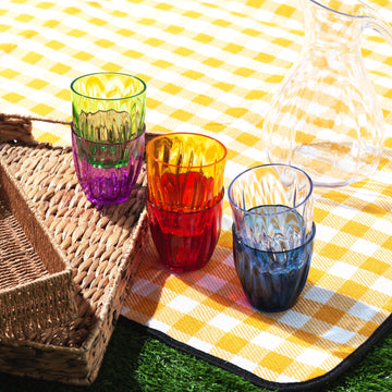 6x Plastic Tumbler Transparent Guzzini Drinking Glass