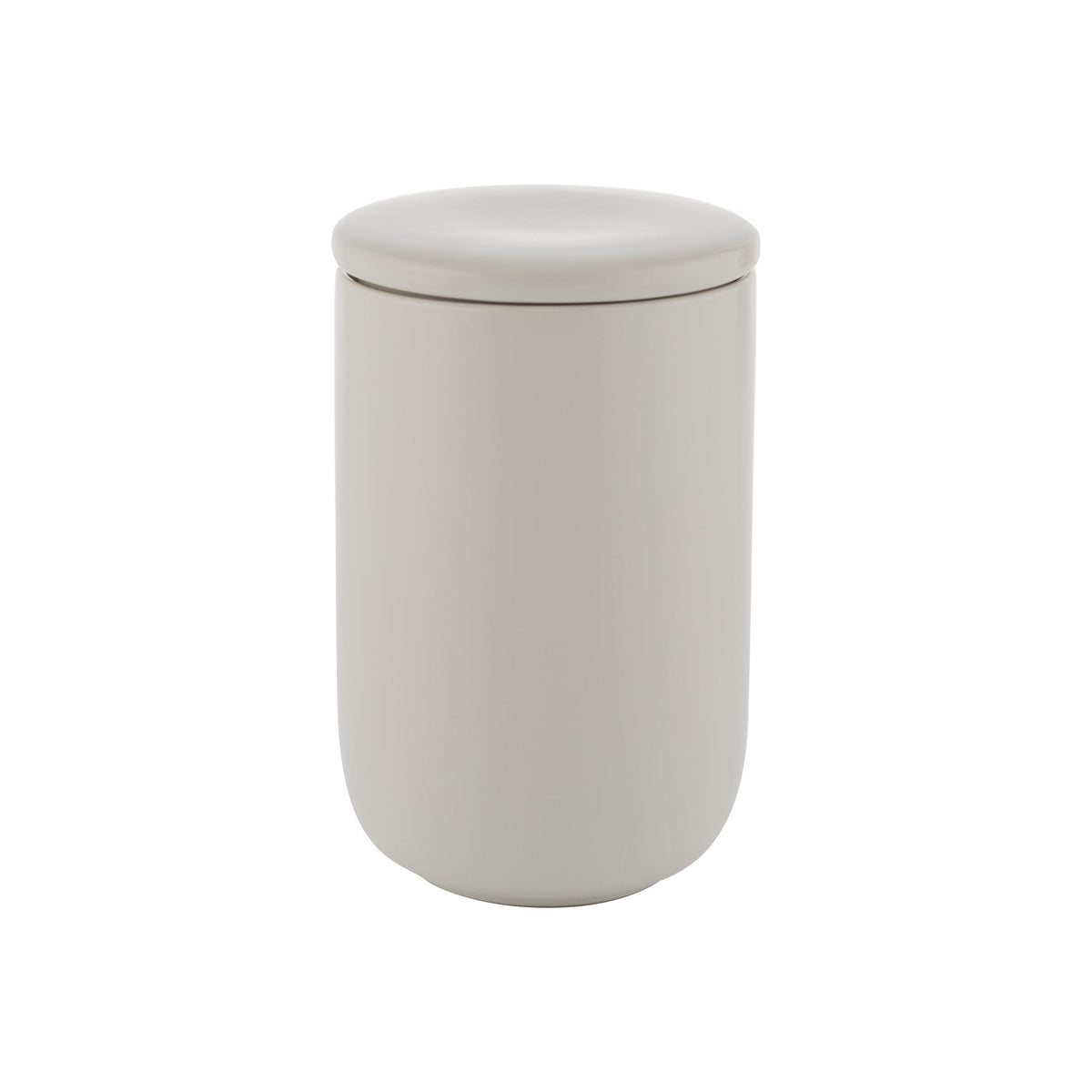 Classic Cream Storage Container Stoneware Cylindrical Jar