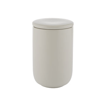 Classic Cream Storage Container Stoneware Cylindrical Jar