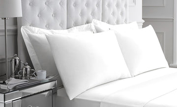 2pk Cotton 200TC Hotel Quality Oxford Pillow Cases, White