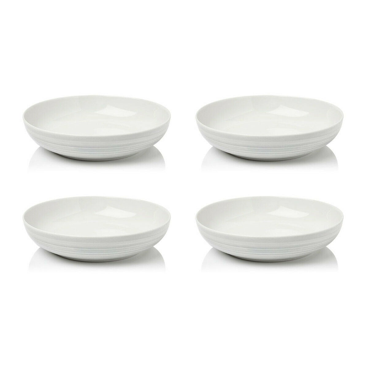 Sabichi Set of 4 Grey Swirl Porcelain Pasta Bowls