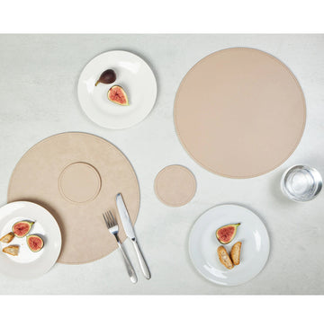 8Pcs Beige Placemat & Coaster Set