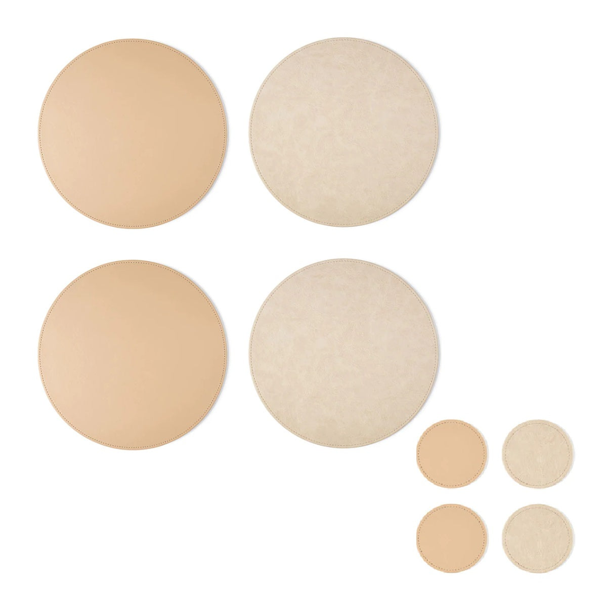 8Pcs Beige Placemat & Coaster Set