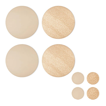 8Pcs Gold Placemat & Coaster Set