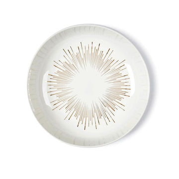 4Pcs Gold Sunburst Porcelain Pasta Bowls