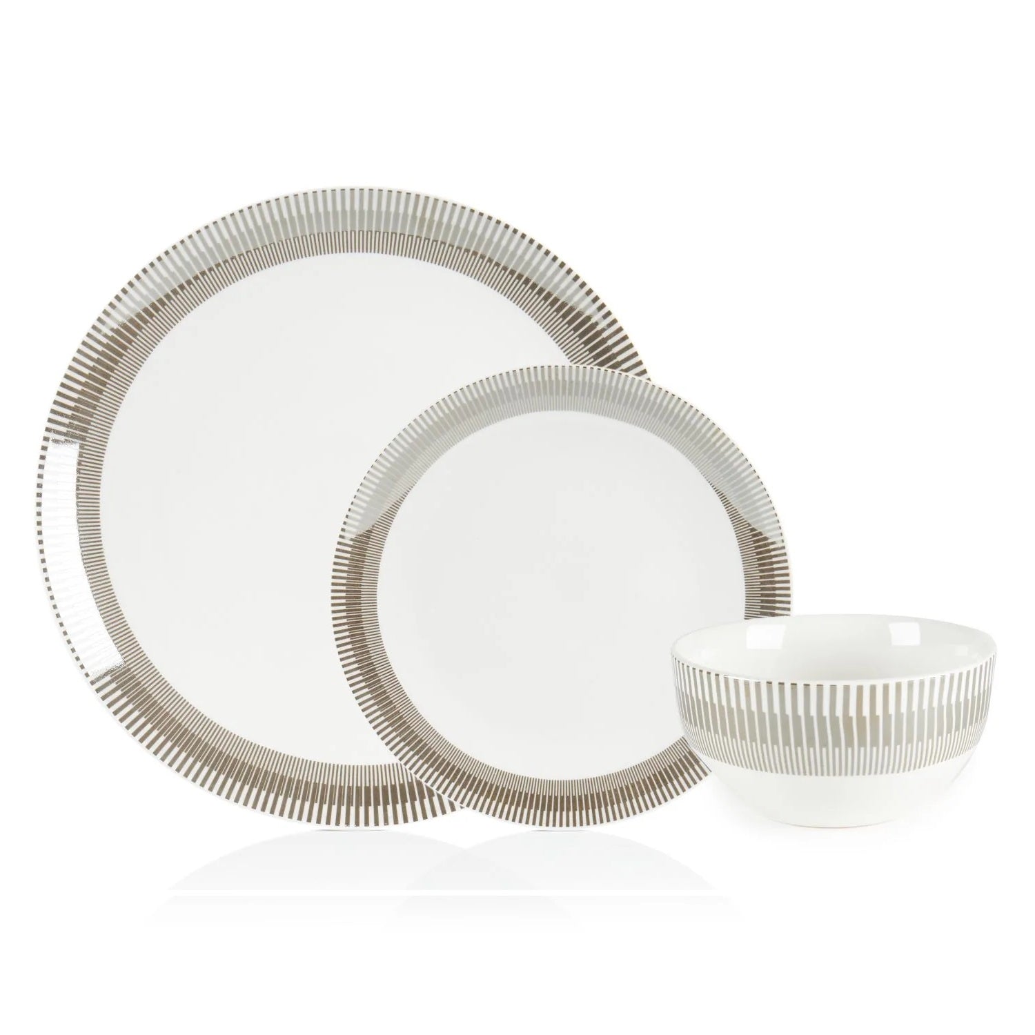 12pc Two-Toned Dinner Set