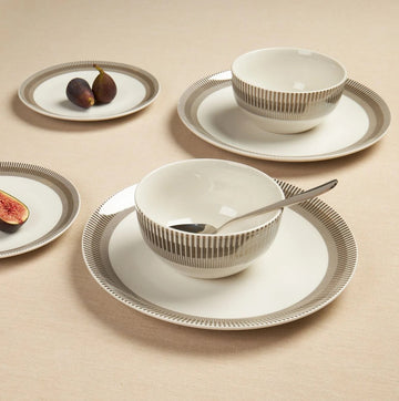 12pc Two-Toned Dinner Set