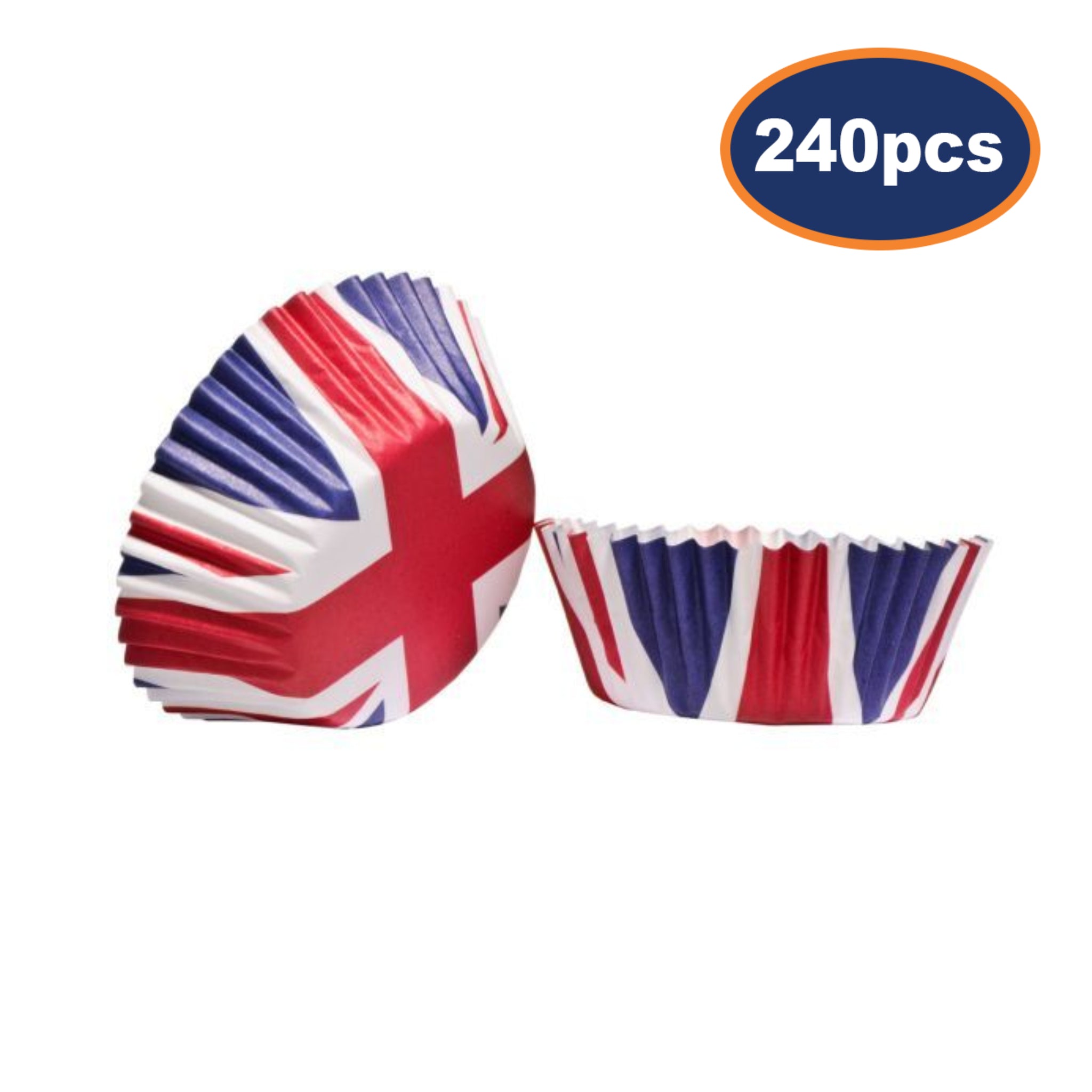 240pc Union Jack Medium Cupcake Greaseproof Cups