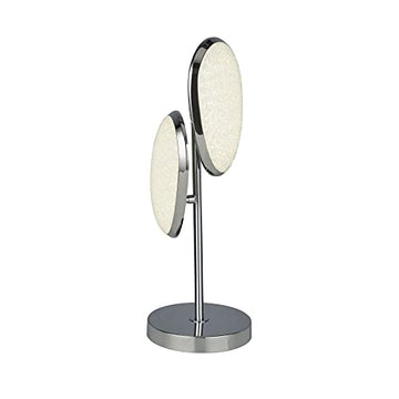 Lori 2 Lights LED Chrome With Crushed Ice Effect Shade Table Lamp