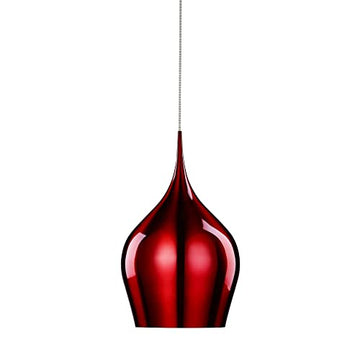 Vibrant Large Shiny Red Bell Ceiling Pendant