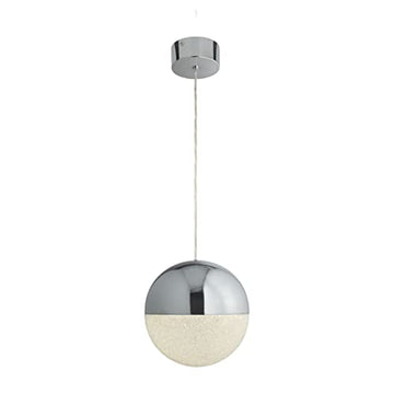 Marbles 1 Light LED Globe Pendant Crushed Ice Effect