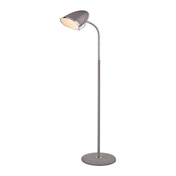 Boston Grey & Chrome Floor Lamp