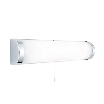 Poplar 2 Light Chrome & Glass IP44 Wall Light