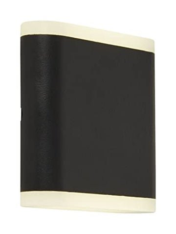 Outdoor LED Black & Clear Diffuser Up & Down Lighter Wall Light