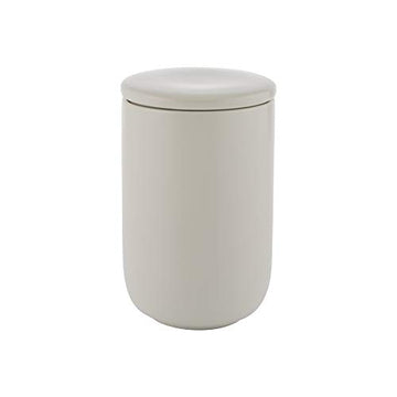 Classic Cream Storage Container Stoneware Cylindrical Jar