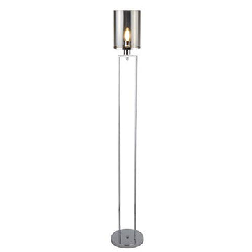 Catalina LED Chrome & Smoked Glass Floor Lamp
