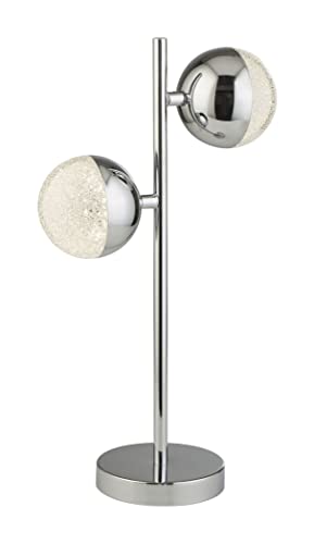 Marbles 2 Light Chrome With Crystal Sand Table Lamp