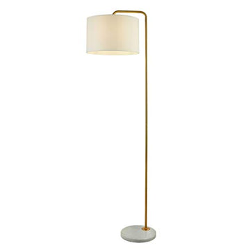 Hangman Gold Floor Lamp With White Marble Base