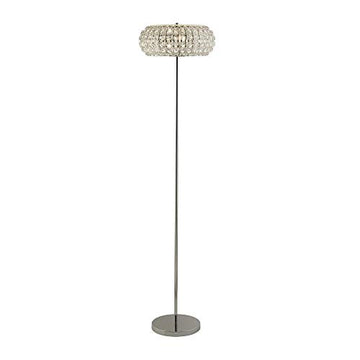 Marilyn 3 Light Chrome Crystal Glass & Crystal Sand Floor Lamp