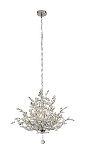 Bouquet 7 Lights Chrome & Crystal Glass Ceiling Pendant