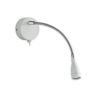 Flexy LED Chrome  & White Adjustable Wall Light