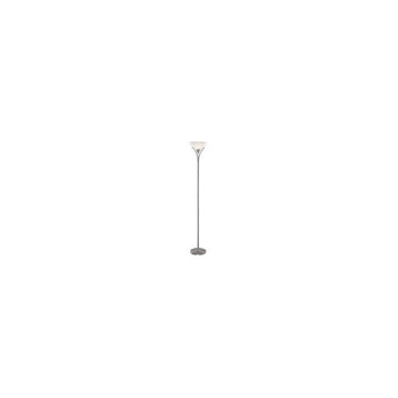 Linea Satin Silver & Acid Glass Floor Lamp