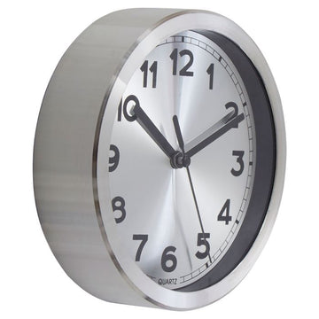 Elko Wall Clock With Silver Black Finish