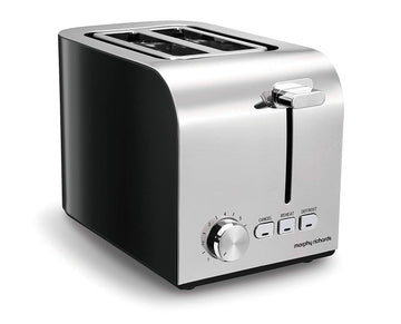 Morphy Richards Equip Black Stainless Steel 2 Slice Toaster