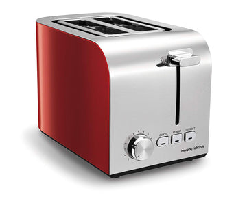 Morphy Richards Equip Red Stainless Steel 2 Slice Toaster
