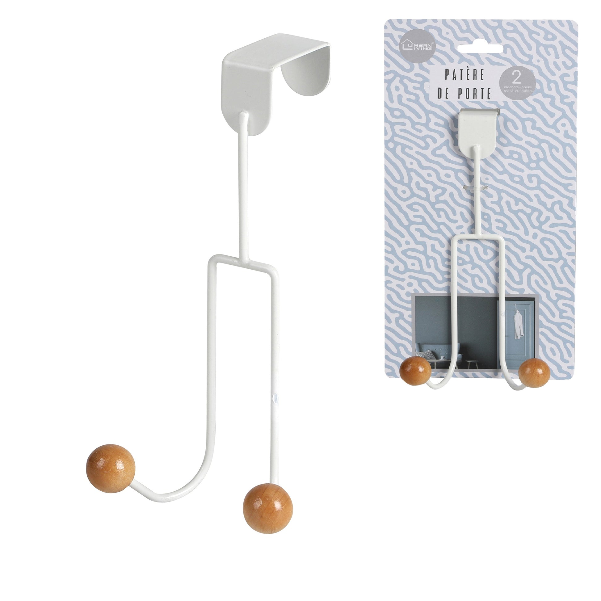 2 Hook Cream Hanging Holder Organiser