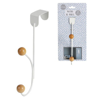 4Pcs Cream Over The Door Dual Hook