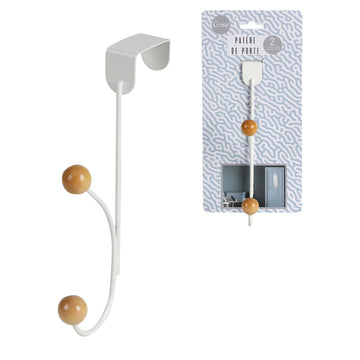2 Hook Cream Vertical Hanging Holder Organiser
