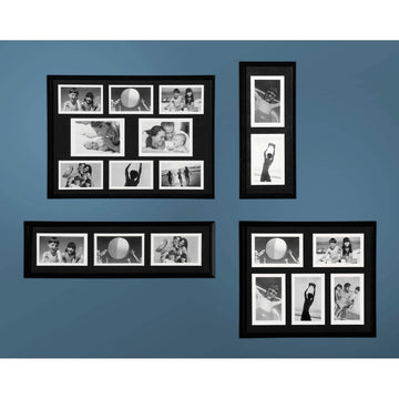 Black Modern Dual Photo Frame