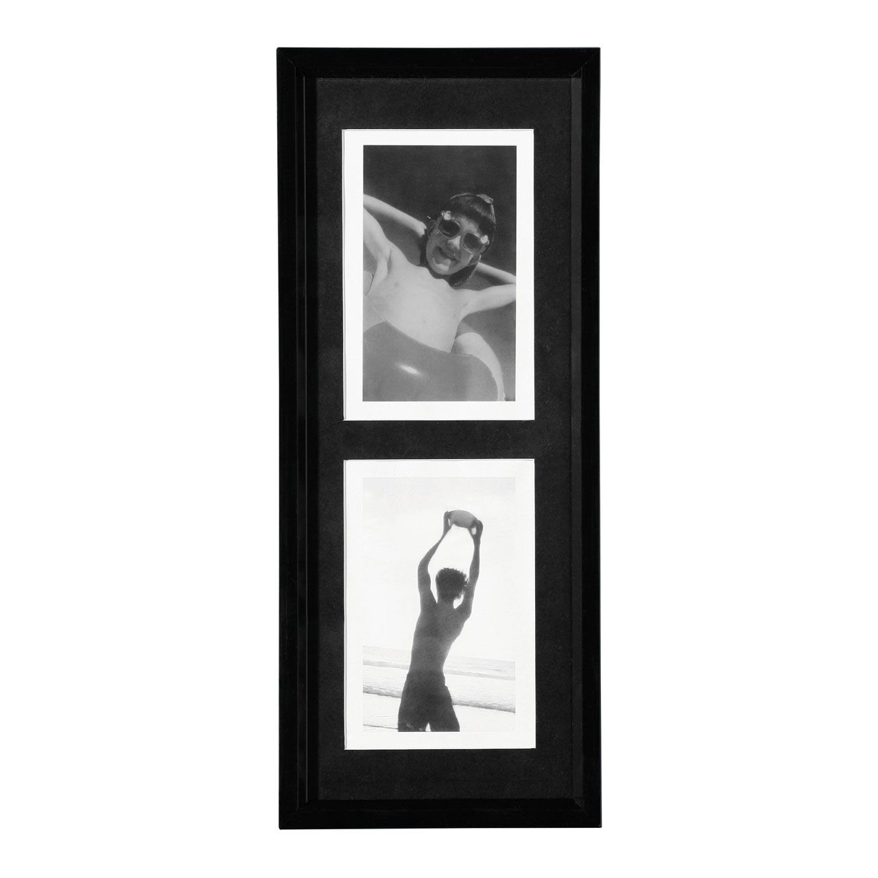 Black Modern Dual Photo Frame