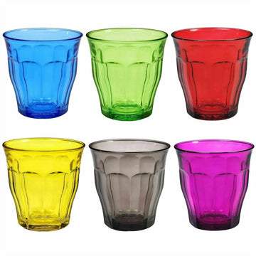 Set Of 6 Duralex 250ml Multicoloured Glass Tumblers