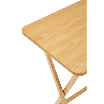 65cm Top Snack Side Folding Tables Veneer Wood
