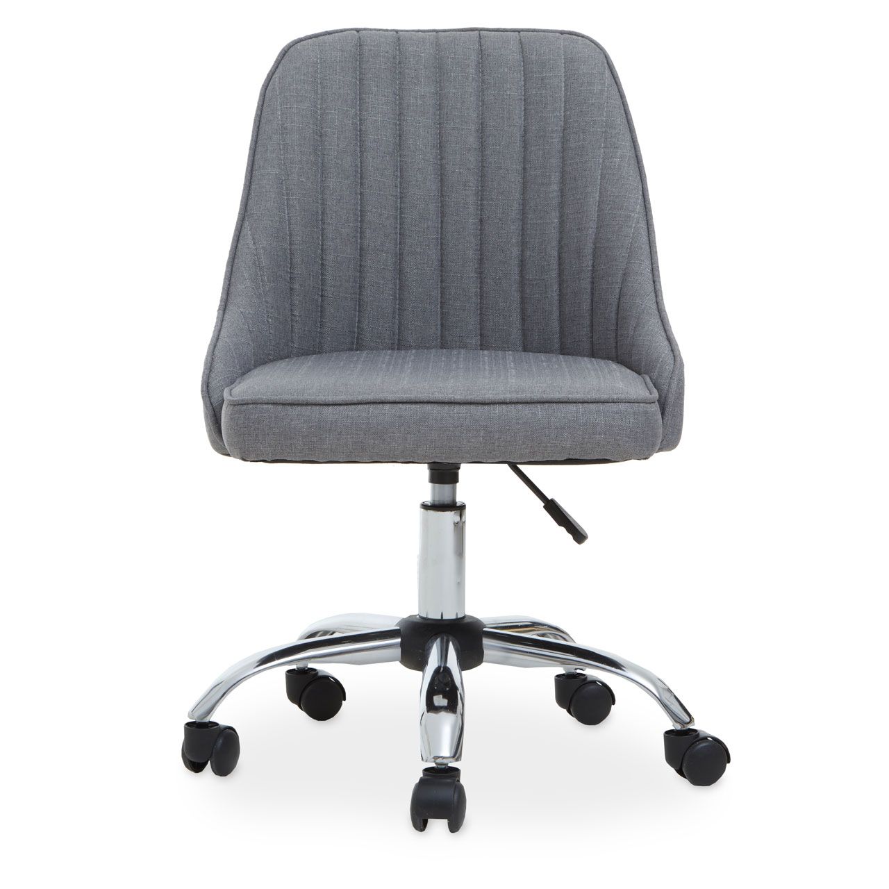 Cushioned Alexi Grey Fabric Swivel Office Chair