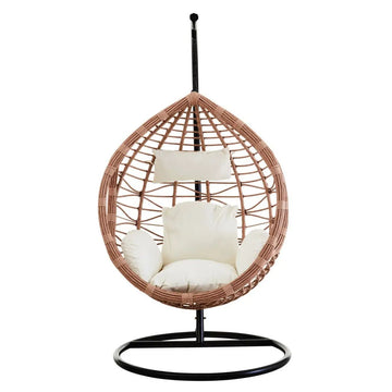 Natural Rattan Effect Hanging Egg Chair