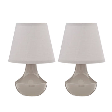 Orbo Set of 2 Grey Ceramic Table Lamps