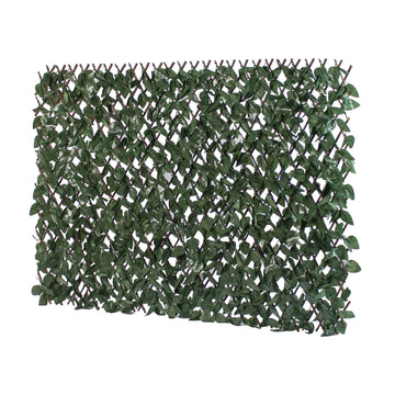 260x70cm Expandable Dark Green Ivy Willow Privacy Fence Screen